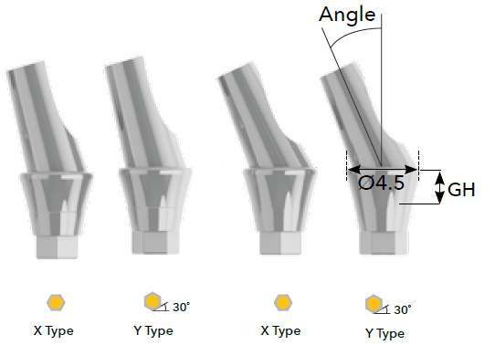 SLV Implants Systems - Standard Angled Abutment